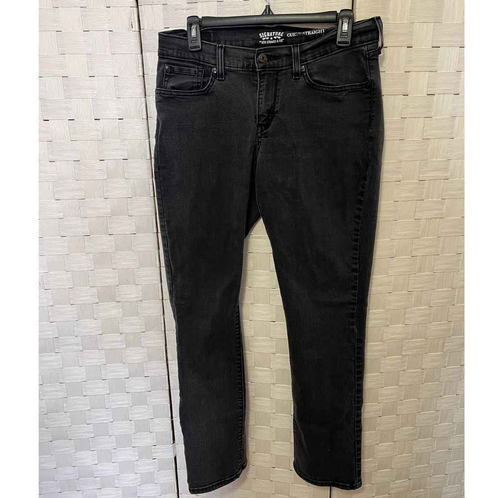 Signature Black Straight Cut‎ Jeans Classic Everyday Denim Pants